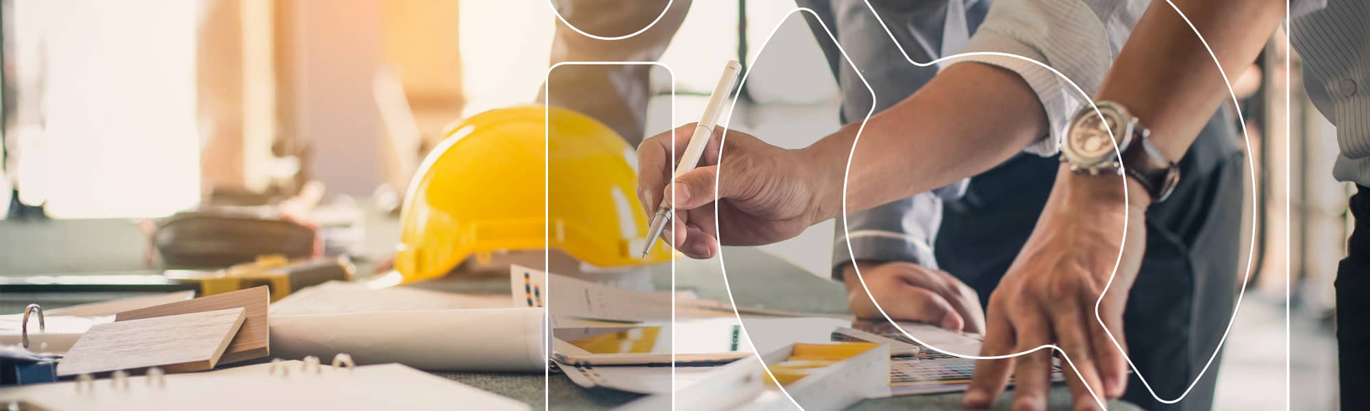 Working at building site