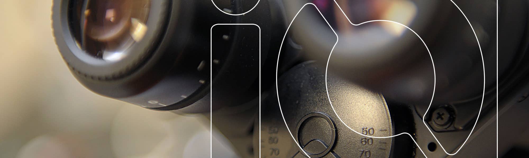 Closeup of microscope
